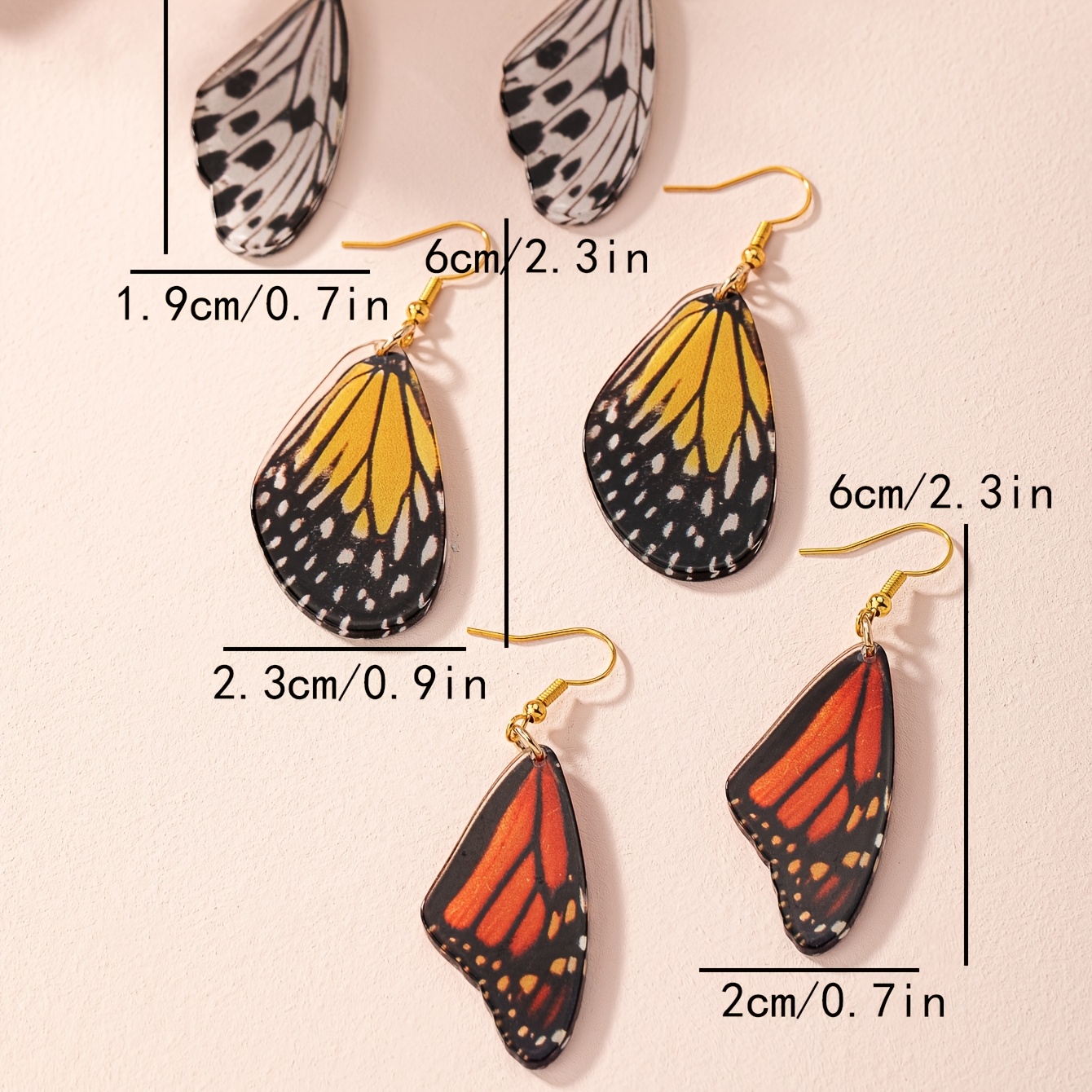 Punk Style Butterfly Wing Earrings — Vintage Gift